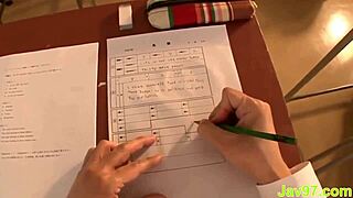 Hey babe, watch this young Japanese beauty suck big tits and pussy in voyeur bliss