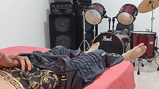 Watch me stroke my huge monster cock domination style in front of cam