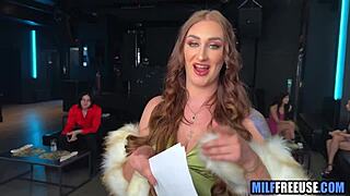 Sexy tattooed milf wife with big natural tits freeused by couple in ffm threesome dinner date