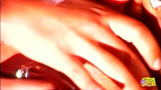 three retro lesbian babes stuff toys deep in asses and tight pussies