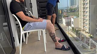 freeuse stepmom milks cum from stepson and friends in homemade threesome