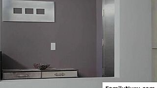 Hot latina masseuse oils up fat dick for erotic nuru sucking and fucking