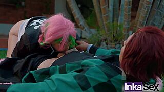 Mitsuri Innocent Cosplay Takes Tanjiro's Huge Anal Facial Blast