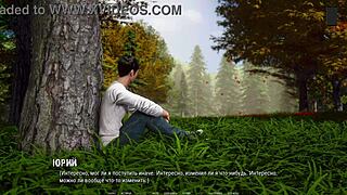 Nerdy Asian slut rides monster cock cowgirl outdoors till orgasmic cumshot