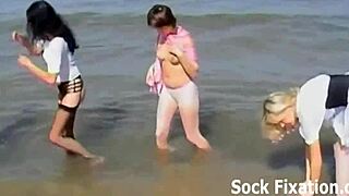 Sexy Pantyhose Orgy With Wet Stockings And Foot Licking