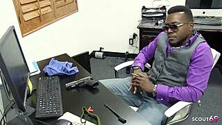 shy blonde teen seduced by black boss monster cock at interview