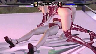 lady x crushes miss spencer in lezdom wrestling