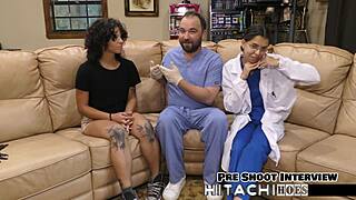 Petite latina nicole luva moans hard fingering hairy pussy with vibrator