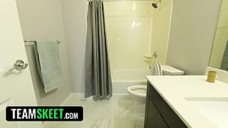 Tiny chick, ready for that rough gangbang with spanking and spitting?