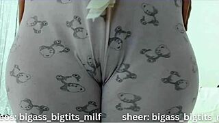 check out this milf's juicy cameltoe spreading wide for some wet pussy play