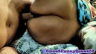 i take creamy cock sideway on my black bbw ass cumming hard