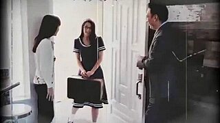 harmony wonder tempts her uncle and father-in-law in lingerie for a wild threesome doggystyle on the bed