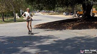 Dylan Moore Rides Cock Wildly Till Her Skater Face Drowns In Hot Cum Facial