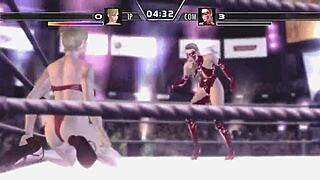 lady x crushes miss spencer in lezdom wrestling