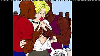 raw white teacher slut takes big black cock in hairy pussy and ass