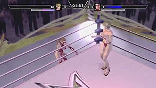 lady x crushes miss spencer in lezdom wrestling