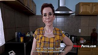 gilf ruby lynne craves young cumshots as home medicine in kitchen taboo