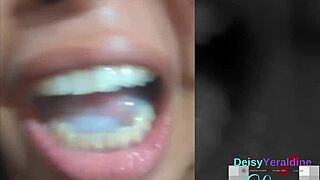 drunk horny slut gives homemade blowjob but ends happy with cum swallow? cuckold old man watches her suck and gulp