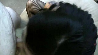 lily lane auditions pantyhose on fucks glass dildo sloppy blowjob after