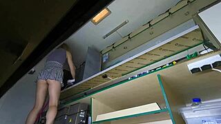 i told sexy hostess deep clean but dumb bitch flashes upskirt panties on hidden cam pov