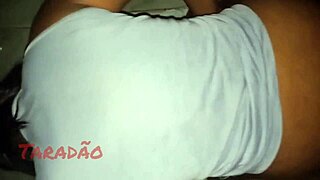 Moaning ebony takes thick cock in ass