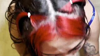 stepsister slips into sexy lingerie and fingers her wet pussy until my cock throbs hard