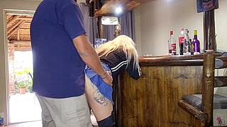 Ever notice how some women sneak quickies cute blonde lifts skirt for gym cheat creampie?