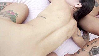 Two Alt Inked Babes Bareback BBC Turns, Lick Cum And Swap Loads In Bisexual Swing!