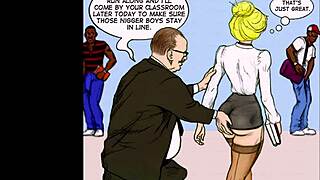 raw white teacher slut takes big black cock in hairy pussy and ass