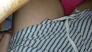 Stepson pounds stepmom's tight pussy during massage with creampie finish!