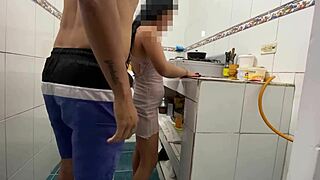 Shh don't tell but I'm pounding my tiny 18yo stepdaughter's tight pussy till cum covers her hoping no one catches us