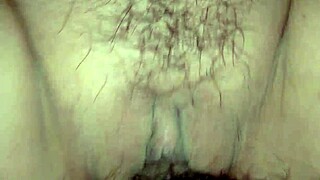 massage turns into hairy mature pussy creampie orgasm explosion for her