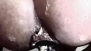 check out this sexy latina shemale stripping ripping clothes for anal toy fun