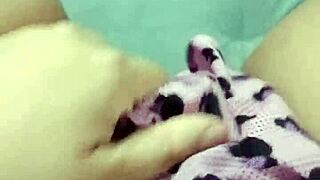 POV Latina Prostitute Digs Her Huge Wet Pussy with Fingers Moaning Hard in Minnie Shorts