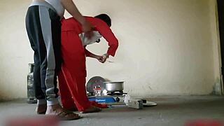 Indian Stepsister Fucks Hard in Kitchen Quickie Session