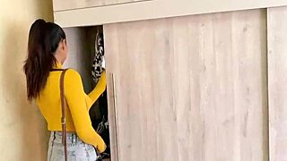 petite shy college girl leaves home for first solo adventure