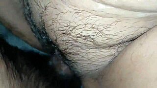 Stepson pounds stepmom's tight pussy during massage with creampie finish!