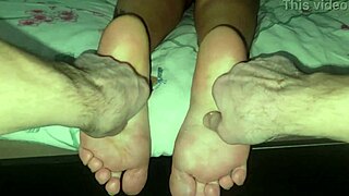Stepmom Barefoot Legs Get Erotic Foot Massage Closeup