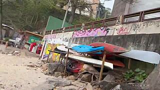 that naughty dude took me beach started slutty fun ended assfuckin him