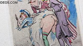 vintage erotic art captures timeless sensual scenes