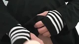 transgirl pounds fleshlight hard in full solo fucking video