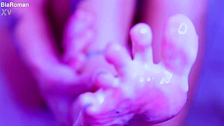 Bia Roman's Sexy Feet Choked Deepthroat Squirting Messy Toes