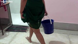 picture this: the home maid bends over cleaning and her mature ass tempts you