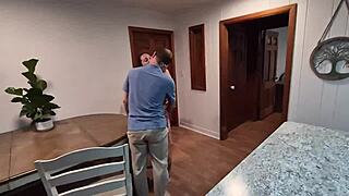 Step mom, your creampie pussy from stepson humiliates hubby right?