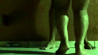 couple fucks passionately on hotel balcony at new year's eve