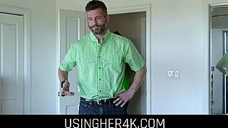 Stepdad Alex Jett and Mike Mancini freeuse teen Rose Winters on St. Patrick's Day