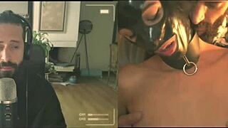 burning passion surges under bdsm mask's dominance grip