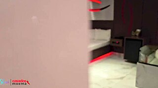 corno watches latina wife fuck lover in lingerie