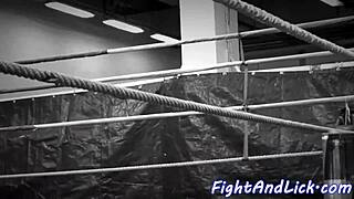 big-titted eurobabe wrestles lesbian beauty