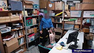 damn this tight petite shoplifter teen had her small tits pussy wrecked by lp officer's monster cock